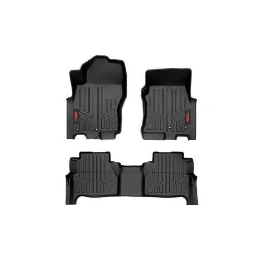 ROUGH COUNTRY Floor Mats | FR & RR | Crew Cab | Nissan Frontier 2WD/4WD (2022-2025) | M-80515