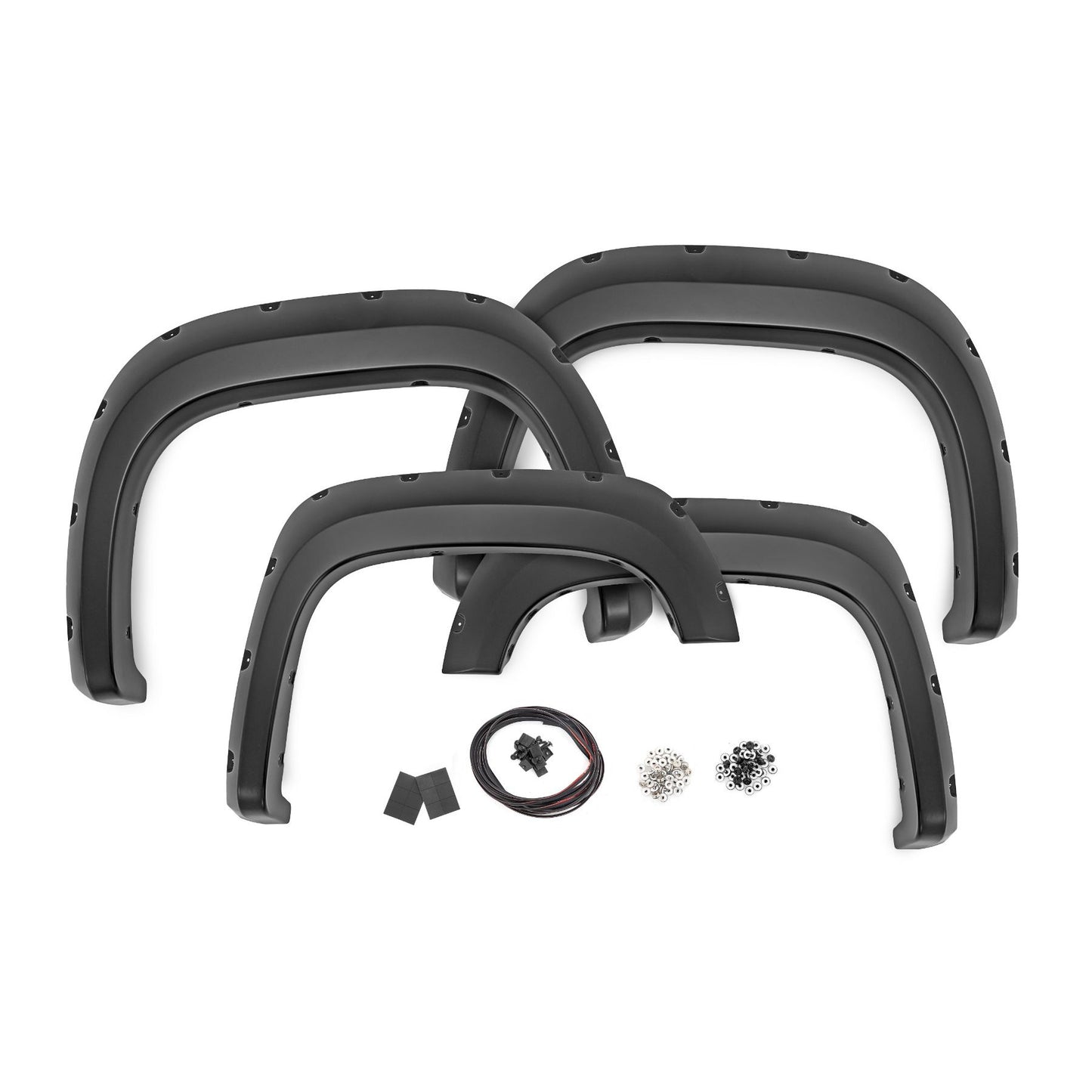 ROUGH COUNTRY Pocket Fender Flares | GAZ Summit White | 6'7" & 8' Bed | GMC Sierra 1500 (07-13) | F-G10716-GAZ