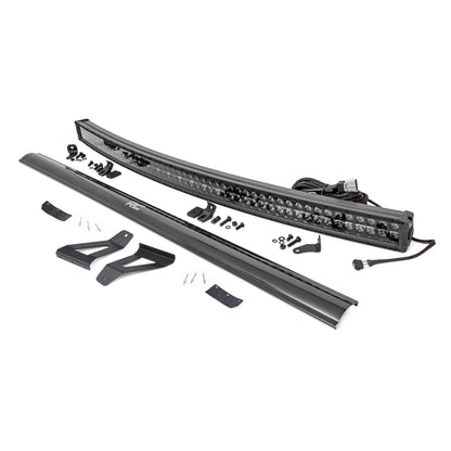 ROUGH COUNTRY LED Light Kit | Windshield Mount | 50" BLK Dual Row | White DRL | Jeep Cherokee XJ (84-01) | 70074