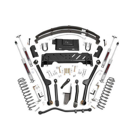ROUGH COUNTRY 4.5 Inch Lift Kit | Long Arm | RR Leafs | NP242 | Jeep Cherokee XJ 4WD (84-01) | 61722
