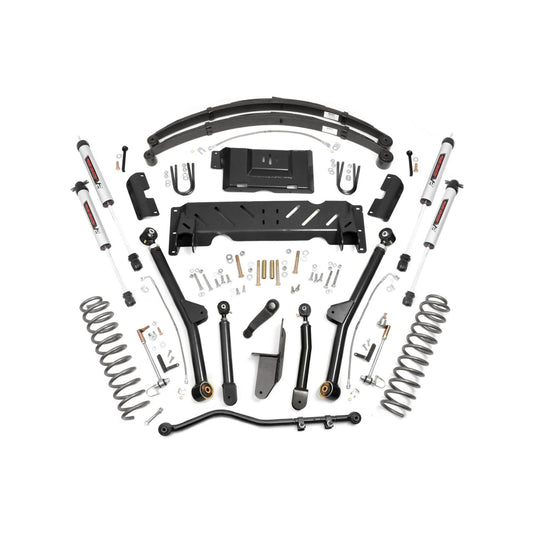 ROUGH COUNTRY 4.5 Inch Lift Kit | Long Arm | RR Leafs | NP242 | V2 | Jeep Cherokee XJ (84-01) | 61770