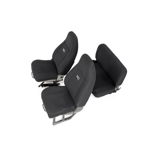 ROUGH COUNTRY Seat Covers | Front and Rear | Jeep Wrangler YJ 4WD (1991-1995) | 91009