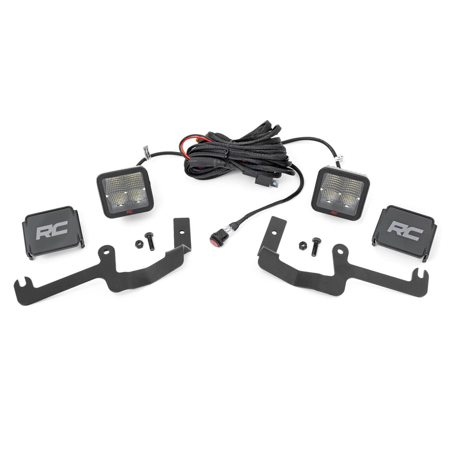 ROUGH COUNTRY LED Light Kit | Ditch Mount | 2" Spectrum Pair | Spot | Chevy Silverado 1500 (19-24) | 80841