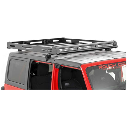Rough Country Roof Rack System (With LED Lights) for 18-C Wrangler JL