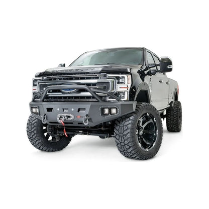 Warn Ascent HD Front Bumper with Baja Grille Guard for 17-C Ford F-250 - F-350 Super Duty