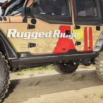 Rugged Ridge XHD Rock Sliders with  Steps for 2007-2018 JK 4 Door Models 11504.18