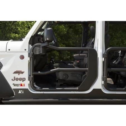 Rugged Ridge Fortis Front Tube Doors with Mirrors 18-C Jeep Wrangler JL - Gladiator JT