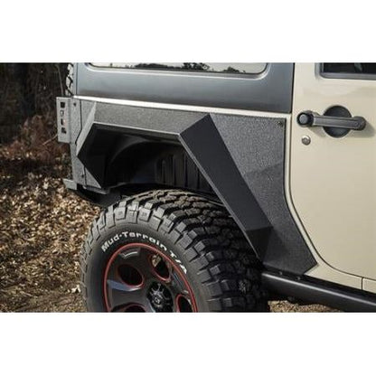 Rugged Ridge XHD Armor Fender Kit, Rear, Pair for 07-18 Jeep Wrangler JK 2 Door Models 11615.03