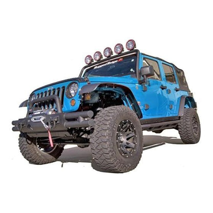 Rugged Ridge All Terrain Flat Fender Flare (4 Pice Set) for 2007-18 Jeep Wrangler JK 2 - 4 Doors Unlimited Models 11620.1