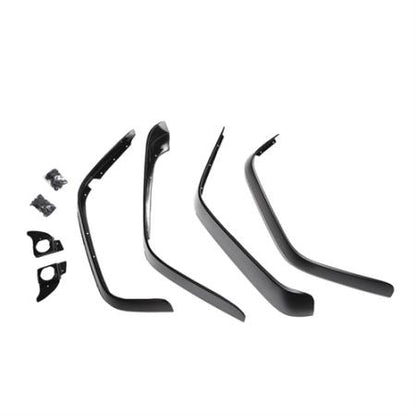 Rugged Ridge All Terrain Flat Fender Flare (4 Pice Set) for 2007-18 Jeep Wrangler JK 2 - 4 Doors Unlimited Models 11620.1