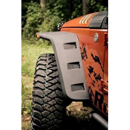 Rugged Ridge Hurricane Flat Fender Flare Set for 2007-2018 JK Wrangler 11640.1