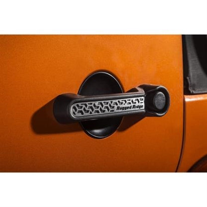 Rugged Ridge Elite Door Handle Inserts, Contrast Tread; For 07-18 Wrangler Unlimited 13311.53