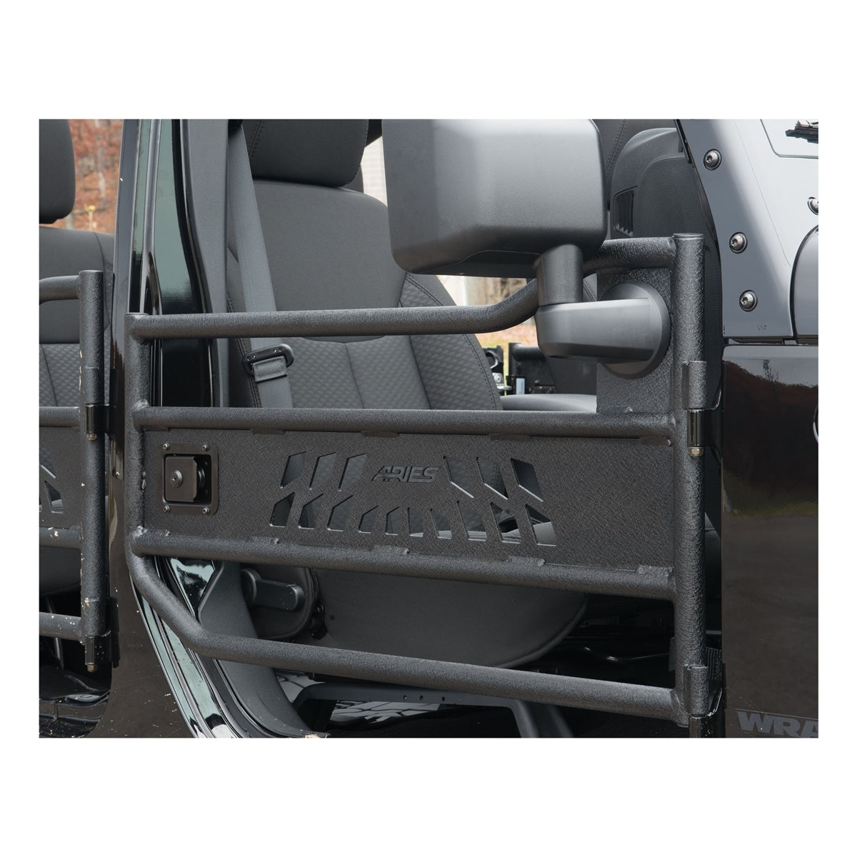Aries Automotive Front Tube Doors (Black) for 2018-C Jeep Wrangler JL - JLU - Gladiator JT