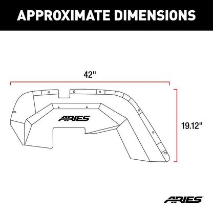 Aries Automotive Front Inner Fender Liners for 2009-2018  JK