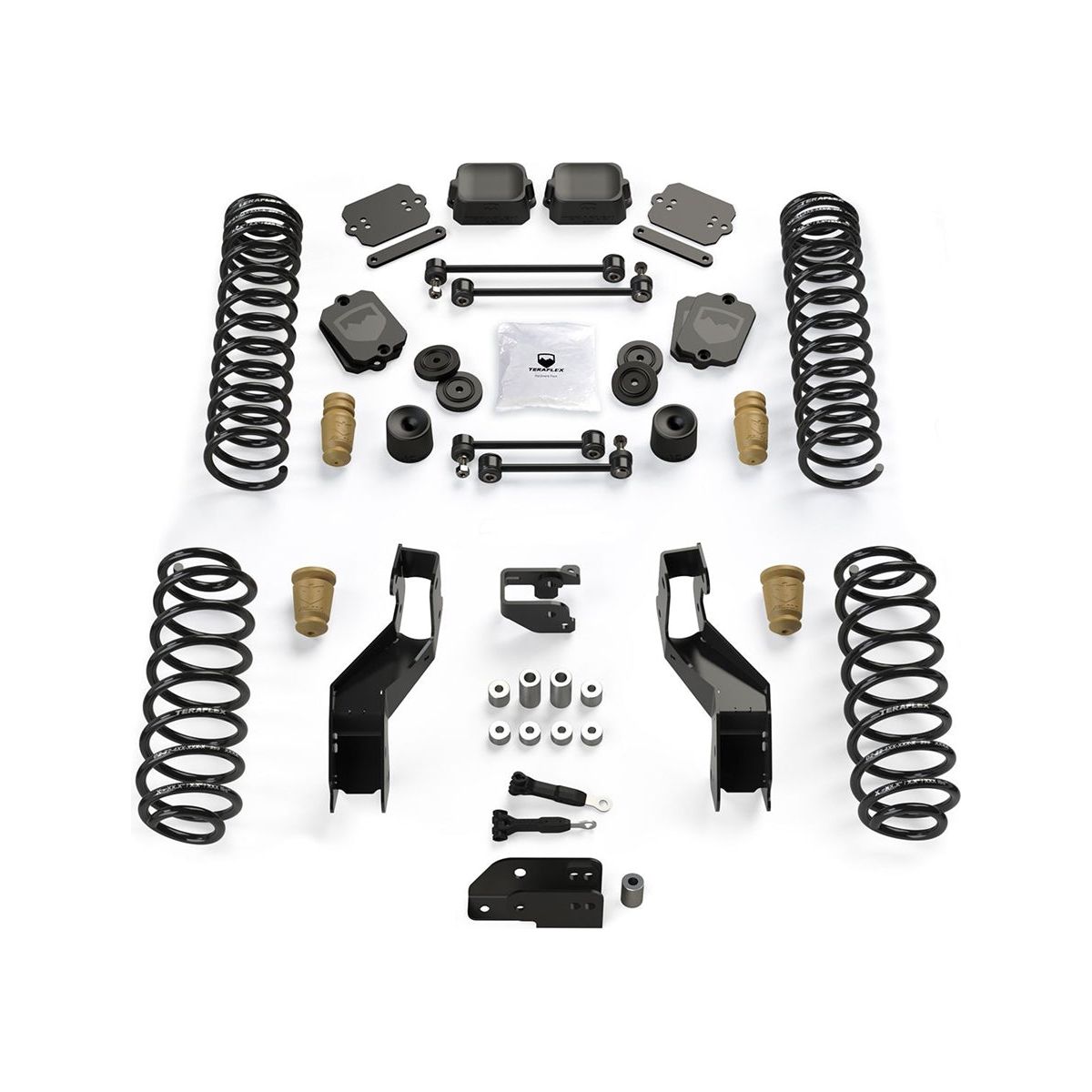 TeraFlex 3.5 inch Sport ST3 Suspension System with Falcon SP2 2.1 Monotube Shock Kit for 2018-C JL 2 Door Models 1613300-F