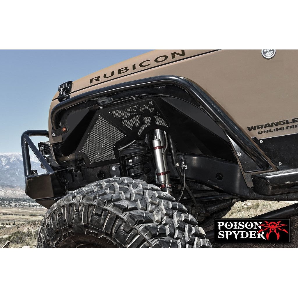 Poison Spyder Front Inner Fender Kit - Vented - Black for 07-18 Jeep Wrangler JK 17-02-080-VP1