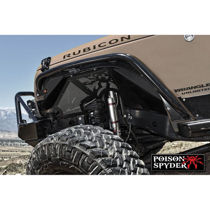 Poison Spyder Front Inner Fender Kit - Vented - Black for 07-18 Jeep Wrangler JK 17-02-080-VP1