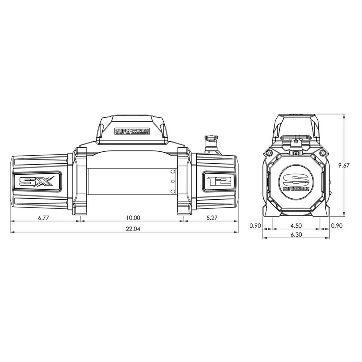 SUPERWINCH SX12 12V Wire Rope Winch 1712200