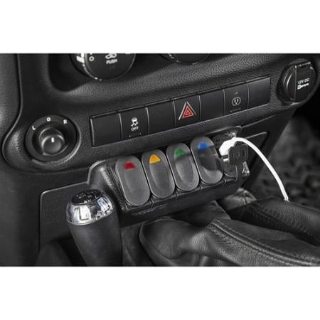 Rugged Ridge Lower Switch Panel Kit for 2011-2018 Jeep Wrangler JK, Rubicon 2-4 Door Models 17235.84