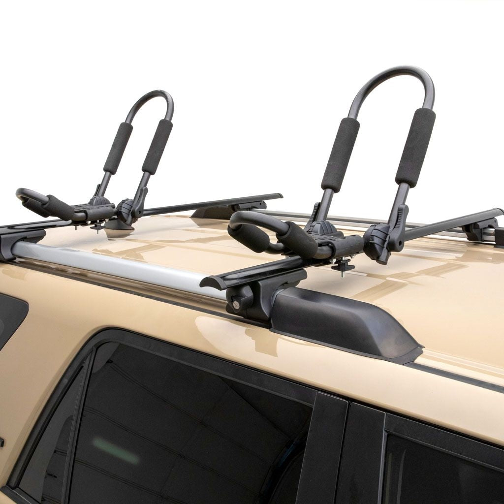 Curt Manufacturing Adjustable Aluminum Roof Rack  Kayak Holders (Universal) 18320