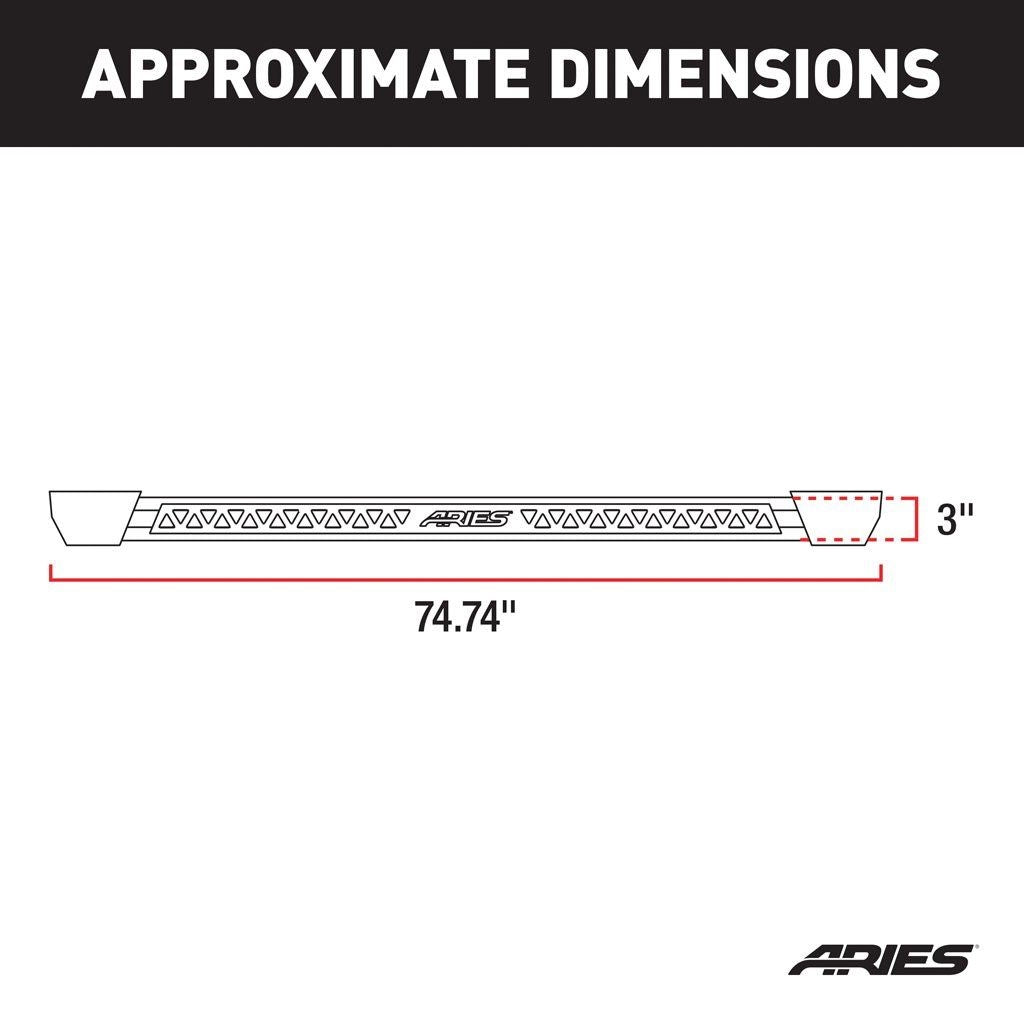 Aries Automotive Rocker Step Running Boards for 2007-2018 JK 4 Door Models 2074101