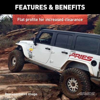 Aries Automotive Rocker Step Running Boards, Select Jeep Wrangler JL 2 Door Models
