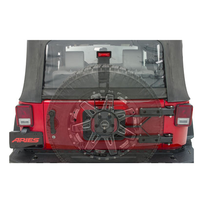 Aries Automotive Heavy-Duty Spare Tire Carrier (Black) for 2007-2018 Jeep Wrangler JK