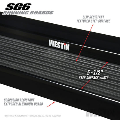 Westin SG6 Running Boards (Black) fits 2021-C Ford Bronco 27-64725