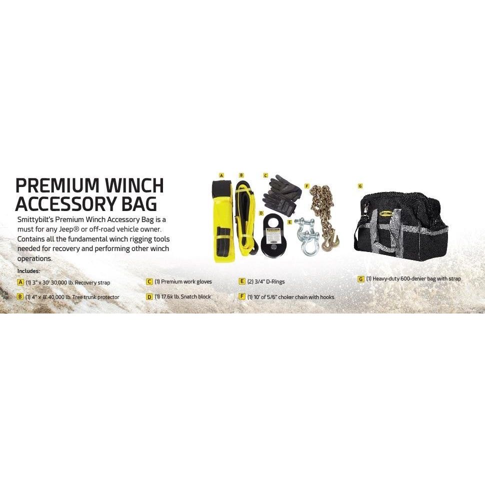 Smittybilt Premium Winch Accessory Kit- Vehicle Recovery Kit