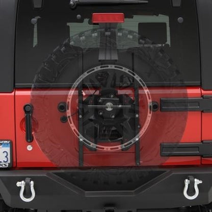 Smittybilt Oversized Tire Carrier Mount (Black) for 2007-2018 Jeep Wrangler JK & JKU Models 2743