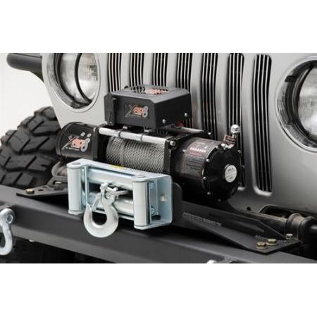 Smittybilt Raised Winch Plate In Black For 1987-06 Jeep Wrangler YJ and TJ Models