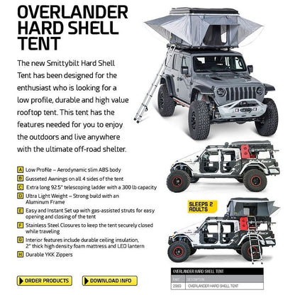 Smittybilt Overlander Hard Shell Rooftop Tent 2983