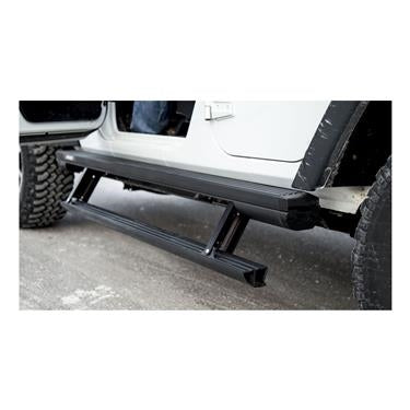 Aries Automotive (Black) ActionTrac Powered Running Boards for Jeep Wrangler JL Unlimited 4 Door Models 3036571