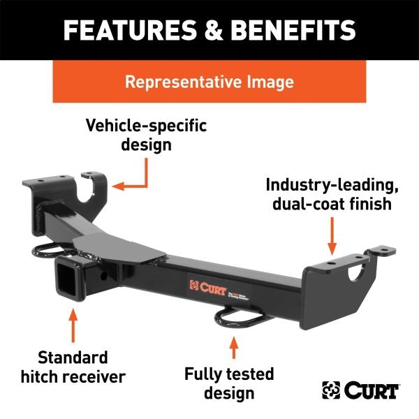 Curt 2" Front Trailer Hitch for 18-C Jeep Wrangler JL