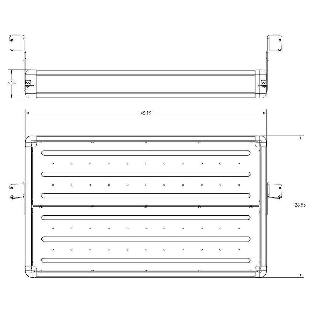 TeraFlex Rear Utility Cargo Rack for Jeep Wrangler JKU (4 Door Models)