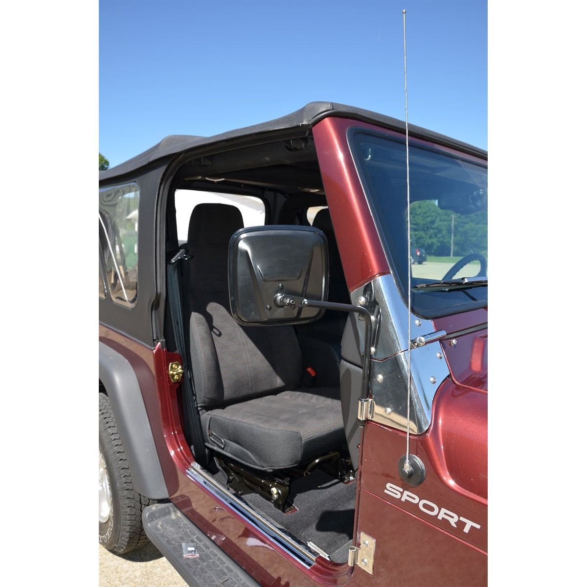 Kentrol Outback Mirrors (pair) Black Powder (1976-2018 CJ, YJ, TJ, JK & JL) 50443