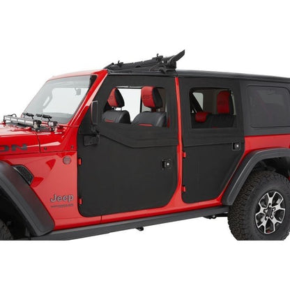 Bestop Full Two-Piece Soft Rear Doors (Black Twill) for 18-C JLU - Gladiator JT 51751-17