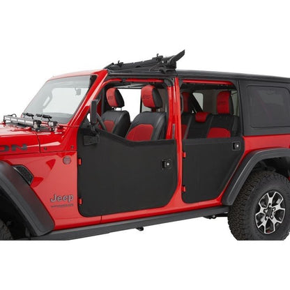 Bestop Full Two-Piece Soft Rear Doors (Black Twill) for 18-C JLU - Gladiator JT 51751-17