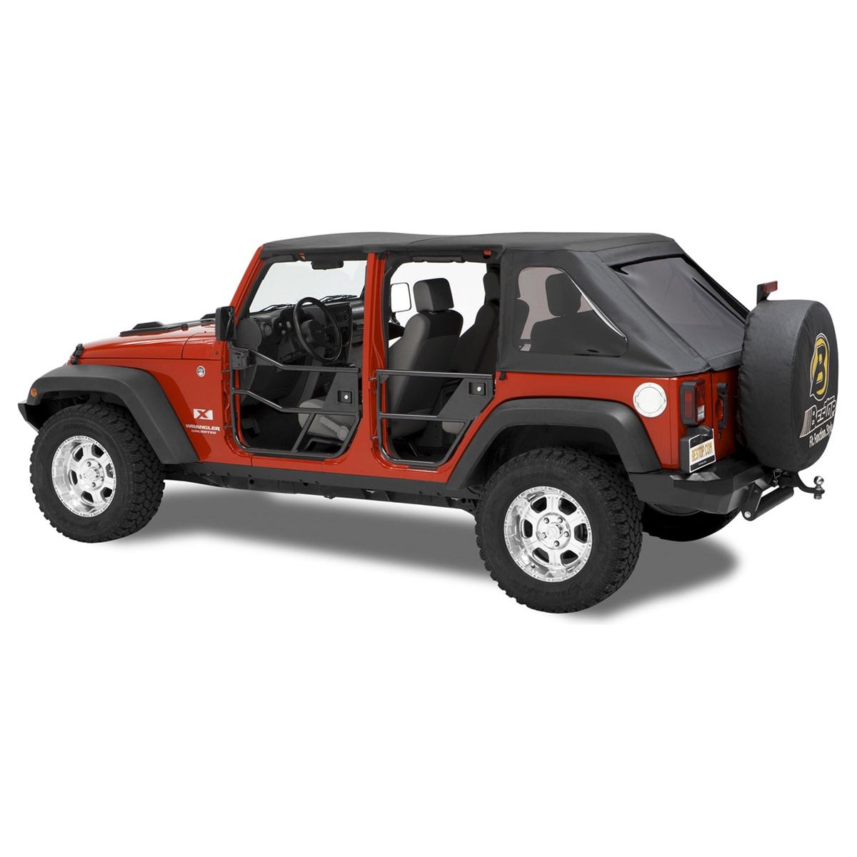 Bestop HighRock 4x4 Front Element Doors (Matte Black) for 2007-2018 JK 5182601