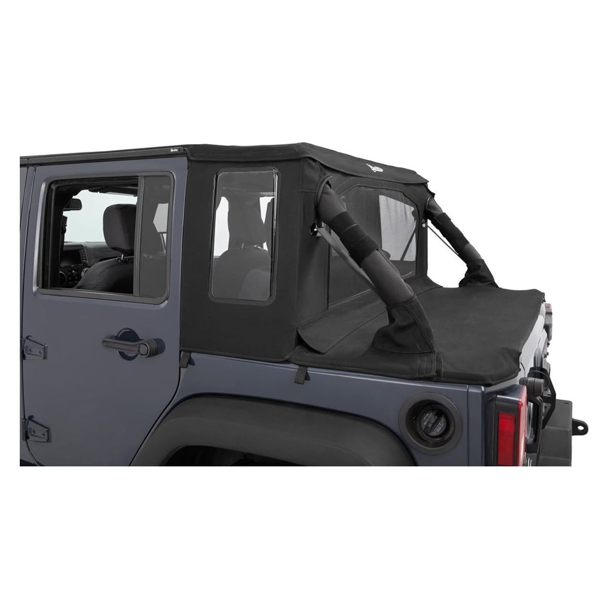 Bestop Halftop Soft Top (Black Twill)  for 2007-2018 JK 4 Door Models 5390117