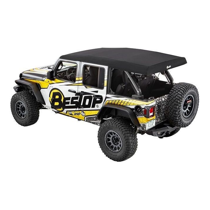 Bestop Supertop Squareback Ultra Soft Top (Black Twill)  for 18-Current Jeep Wrangler JL