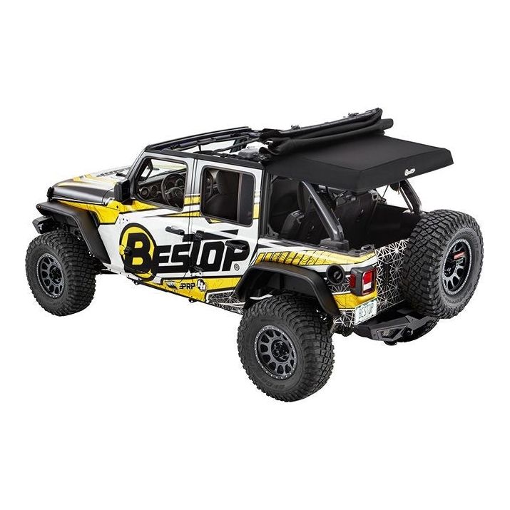Bestop Supertop Squareback Ultra Soft Top (Black Twill)  for 18-Current Jeep Wrangler JL