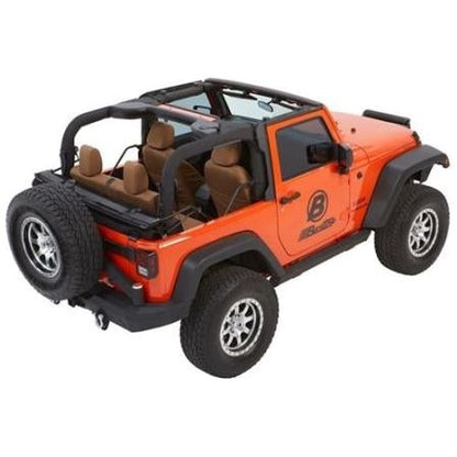 Bestop Trektop NX Glide Soft Top with Tinted Windows (Crushed Red Pepper) for 07+ JKU 54922-68