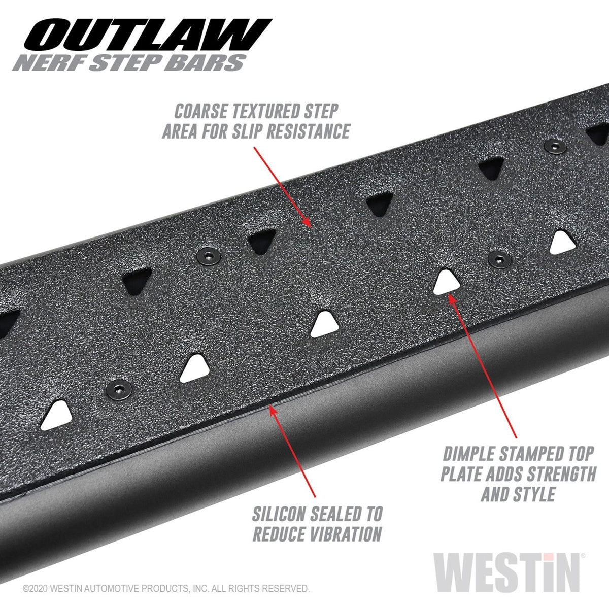 Westin Outlaw Nerf Step Bars (Black) for 2020-C Gladiator JT 58-54165