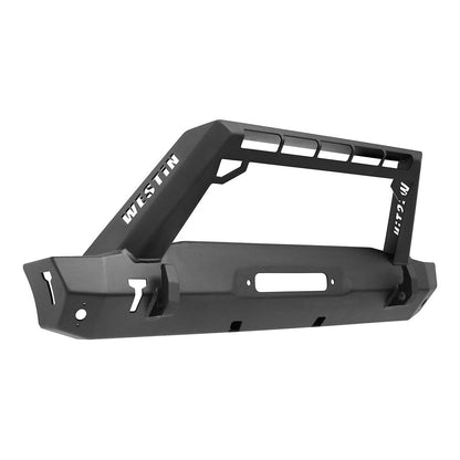 Westin WJ2 Stubby Front Bumper with LED Light Bar Mount for 18-C Jeep Wrangler JL 2 - 4 Door Models & Gladiator JT 59-80085