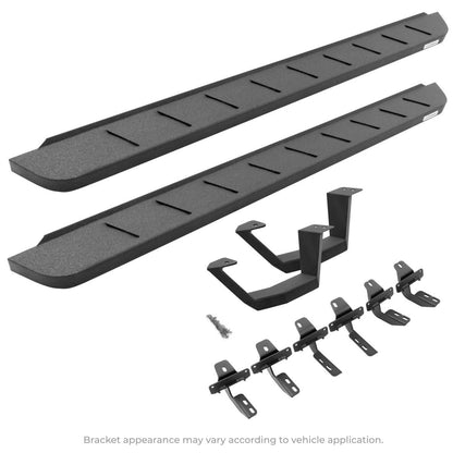 Go Rhino RB10 Running Board with Drop Steps (Bedliner Coating) for 2018-C JL 2 Door Models