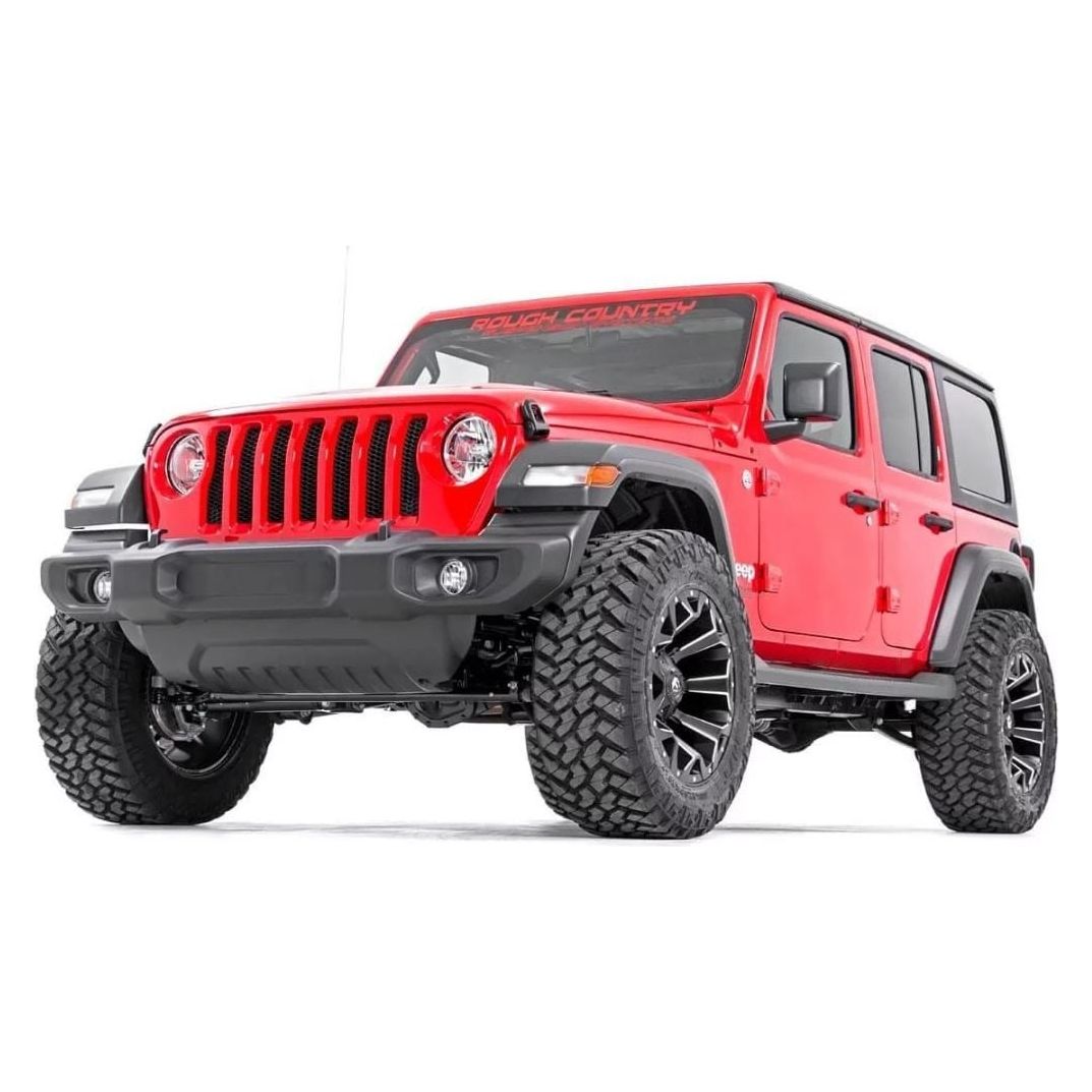 Rough Country 3.5" Jeep Suspension Lift Kit  Stage 2 Coils & Adj. Control Arms (18-C Wrangler JL)