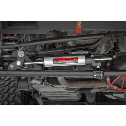 Rough Country  Vertex Steering Stabilizer - Pass-Through for 07-18 Jeep Wrangler JK