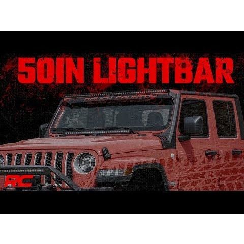 Rough Country 50 inch Straight LED Light Bar Upper Windshield Kit