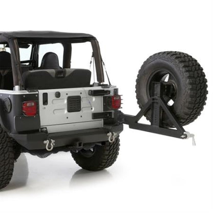 Smittybilt XRC Swing Away Tire Carrier (Black) for 1987-06 Jeep Wrangler YJ - TJ 76654